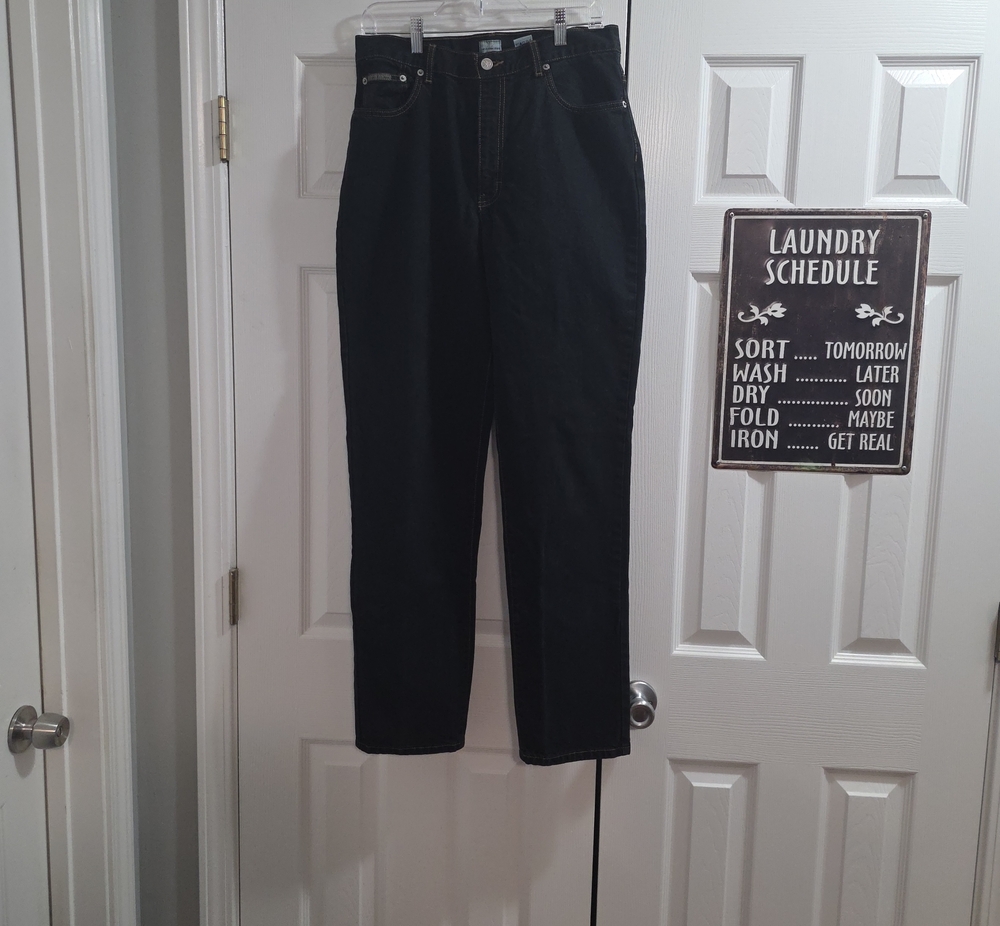 Calvin Klein Jeans Black High-Waist Straight Leg Jeans